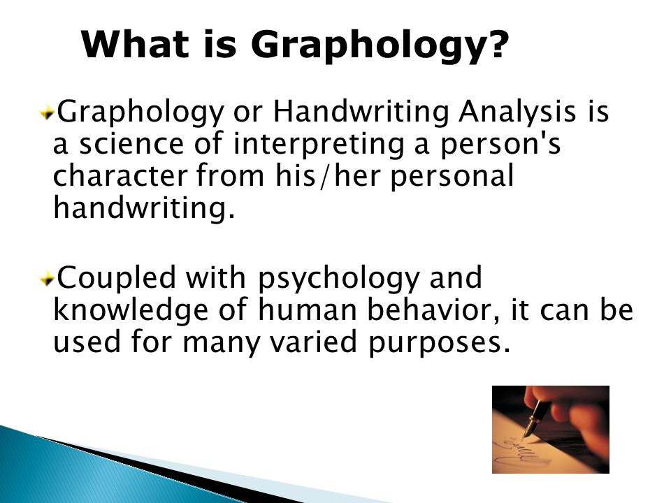 Looking For Mr. Write: The Science Of Handwriting Analysis